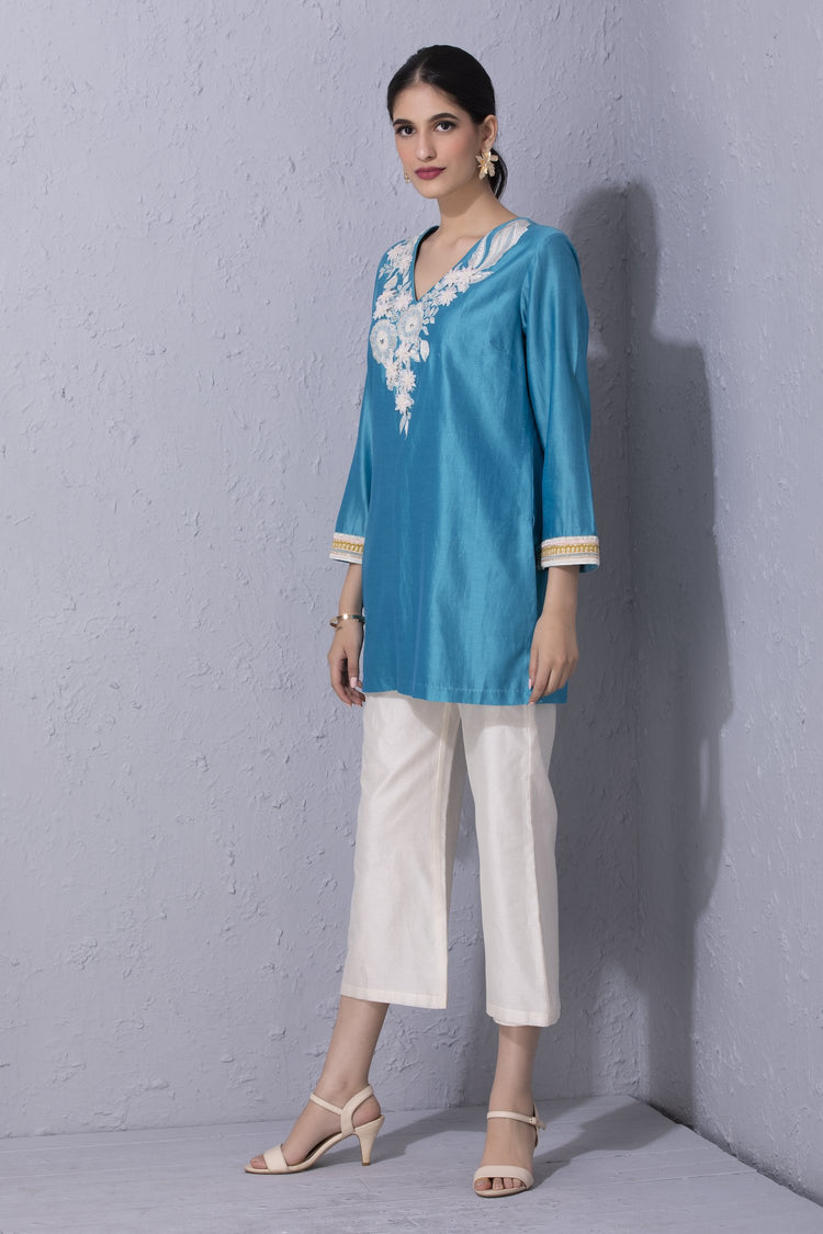 White Garden Kurta Set