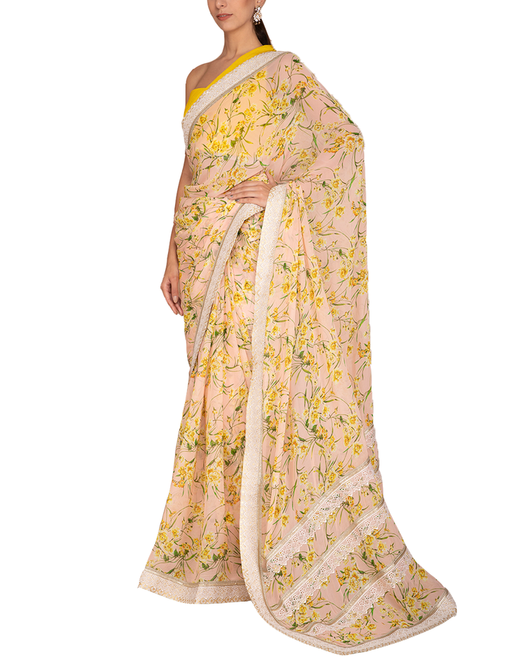Printed Floral Saree