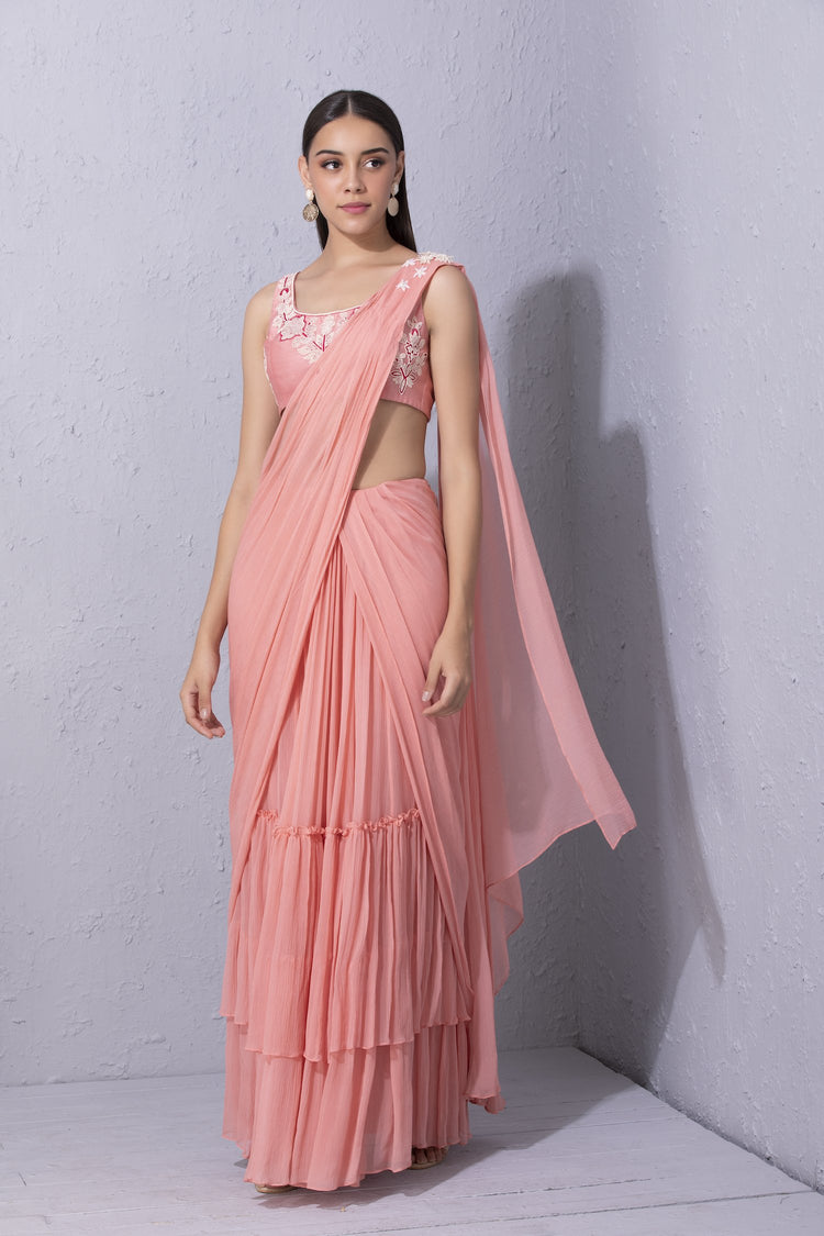 Moroccan Touch Pre-Stitched Saree