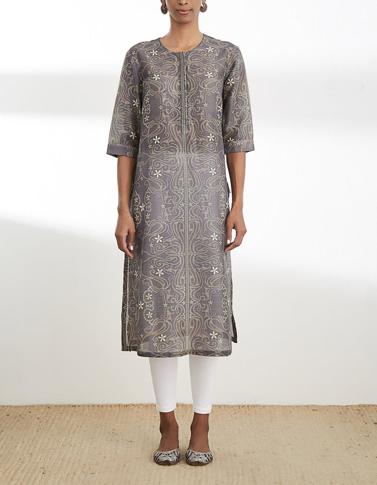 Grey Printed Tunic