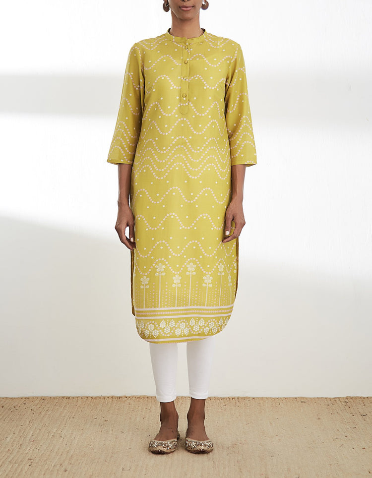 Mustard Printed Tunic