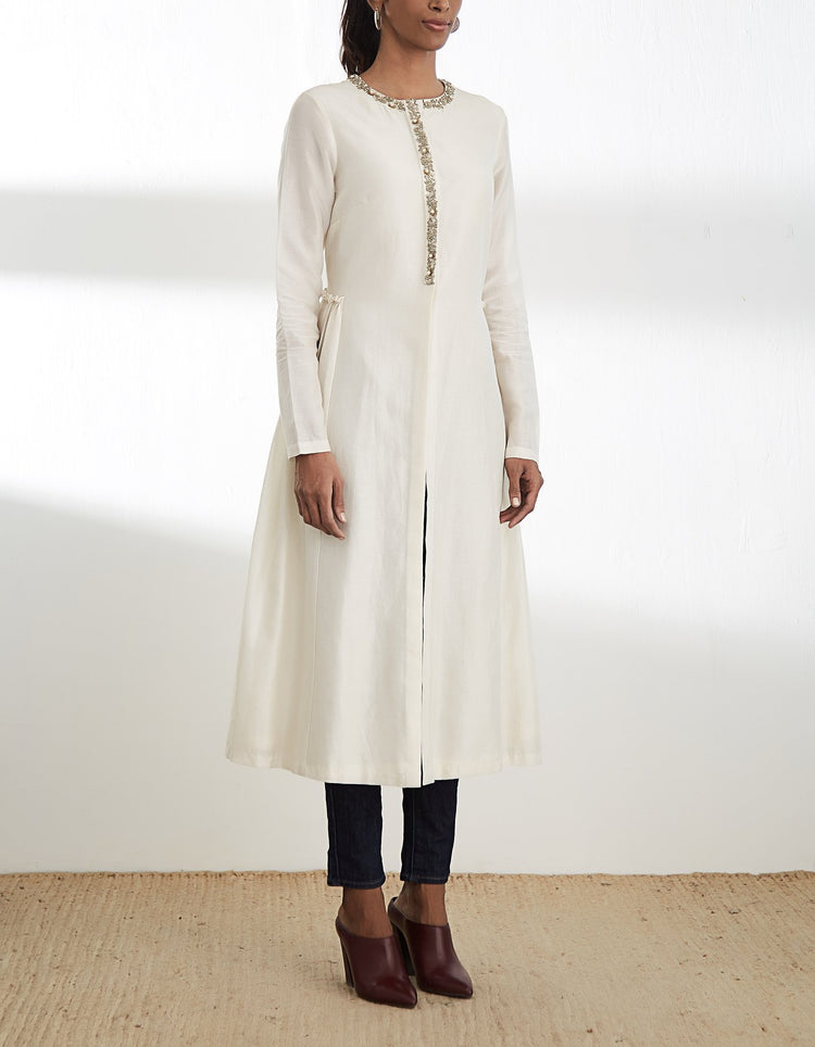Ivory Jacket Kurta