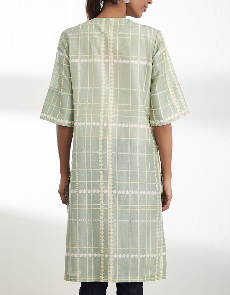 Sage Green Printed Tunic