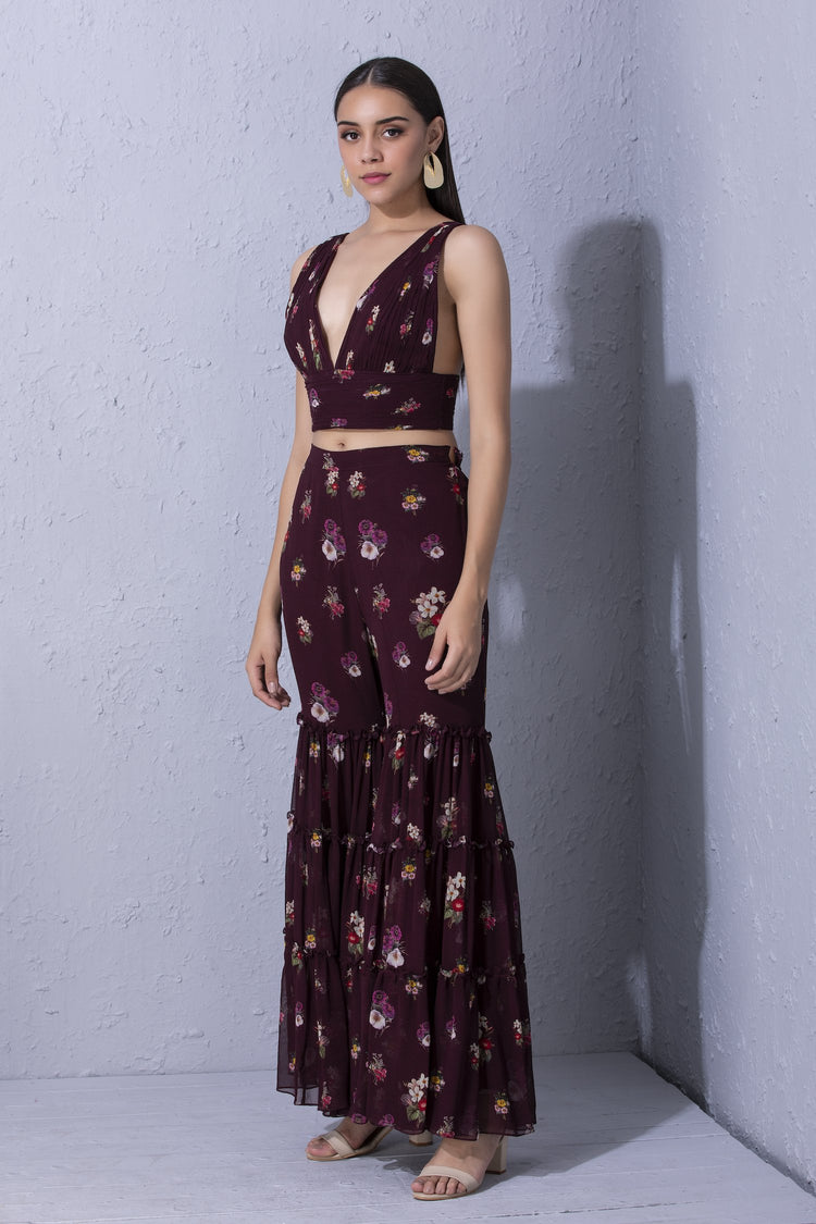 Signature Varun Bahl Printed Floral Overlay Set