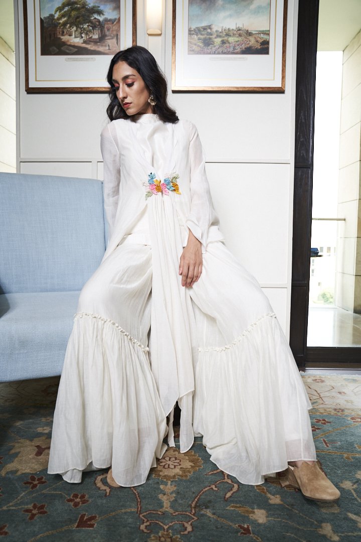 Ivory Jacket Top Garara