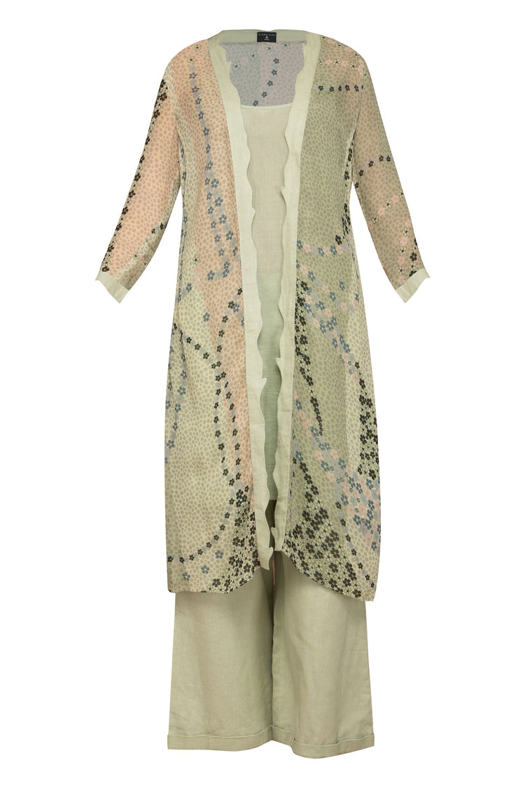 Green Printed Tunic with Pants