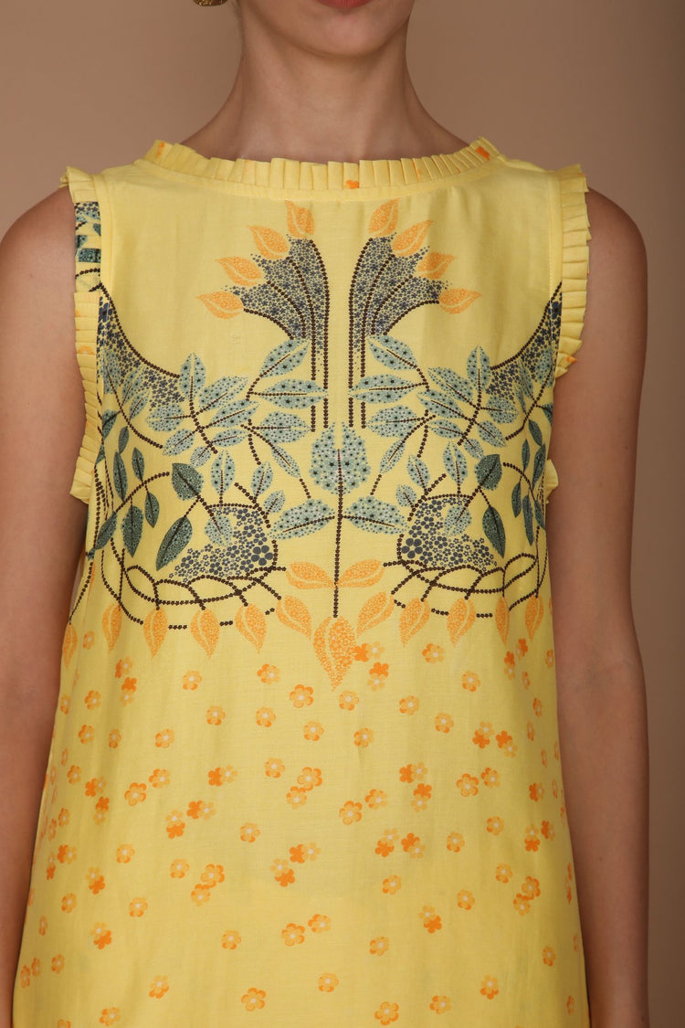 Digital Printed Sharara Set with Wave Border Dupatta