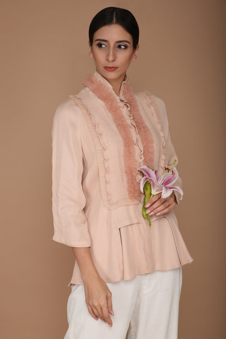 peach jacket