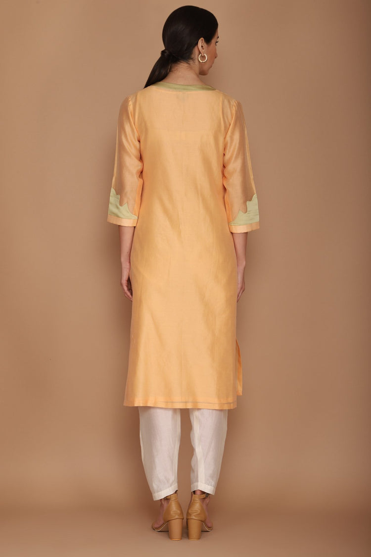 Light Orange Kurta with Dhoti Pants