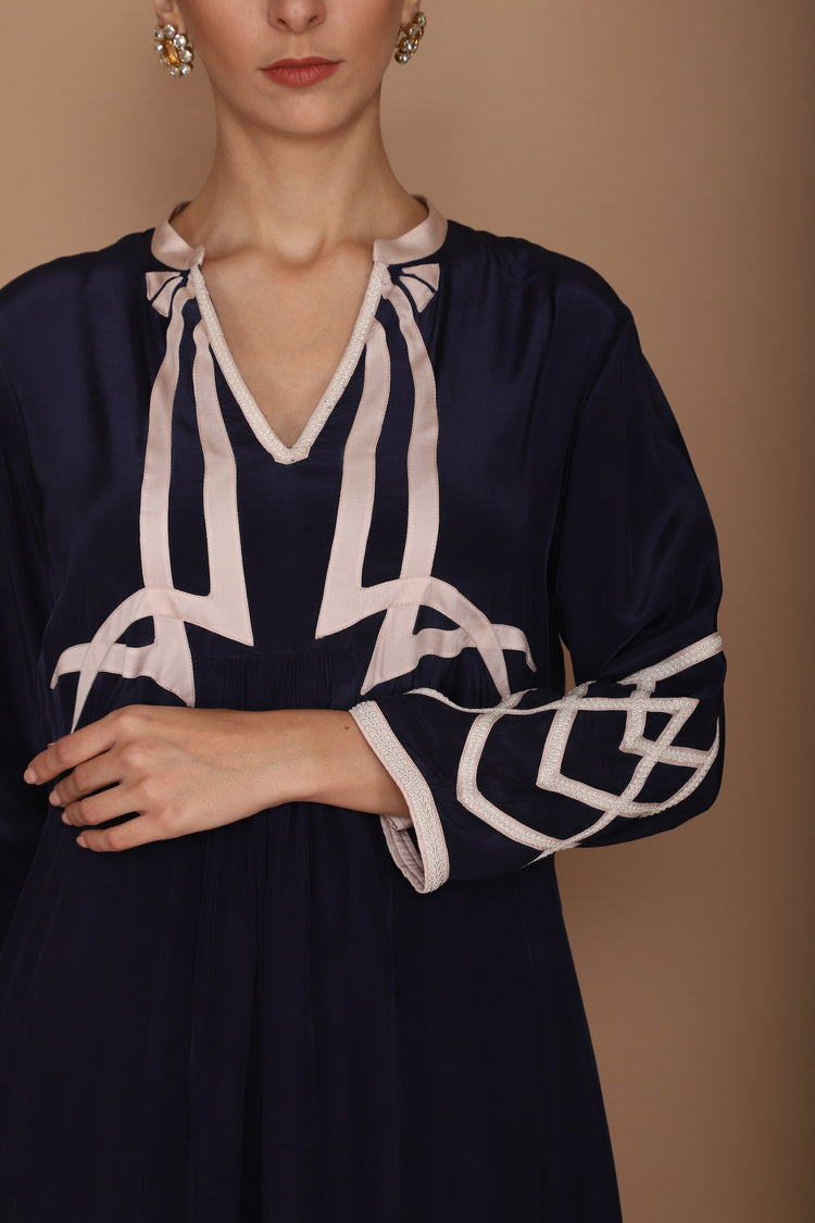 Royal Blue Kurta with Formal Pants and Dupatta