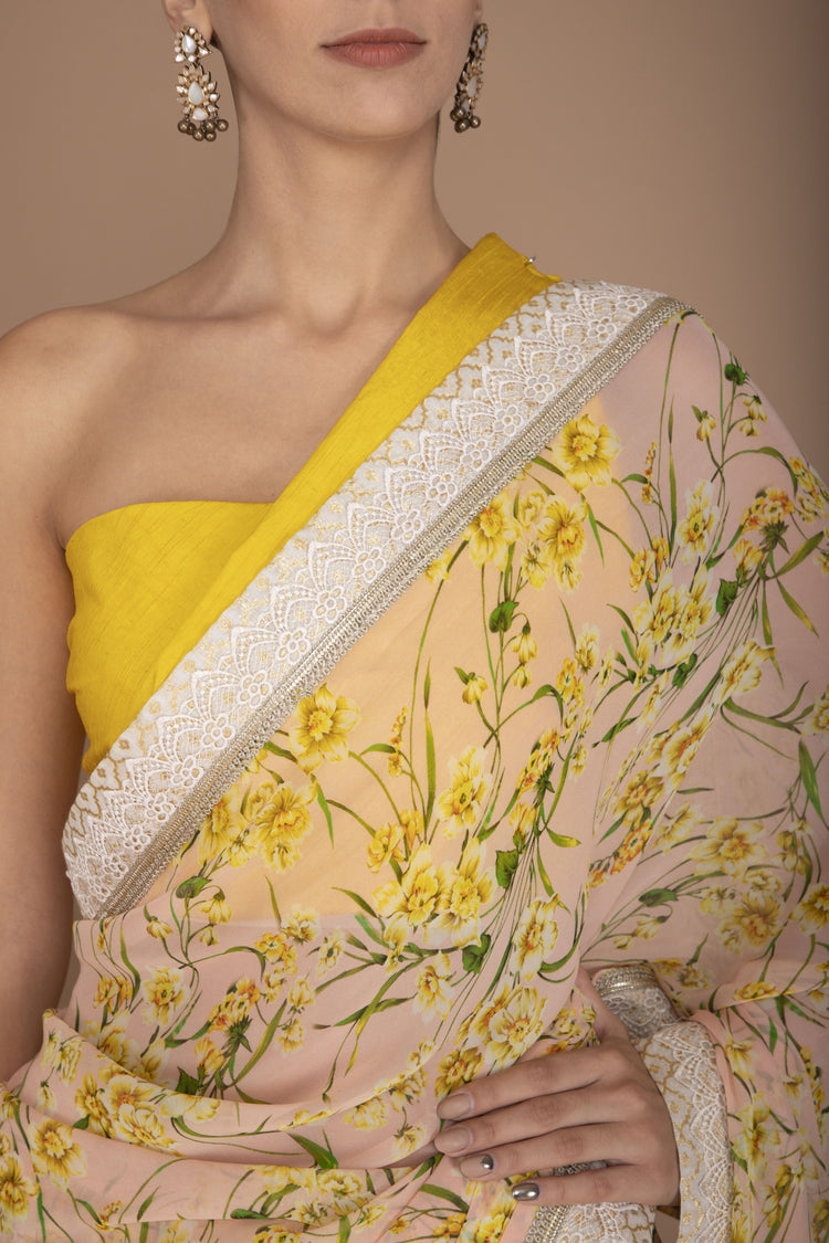 Printed Floral Saree