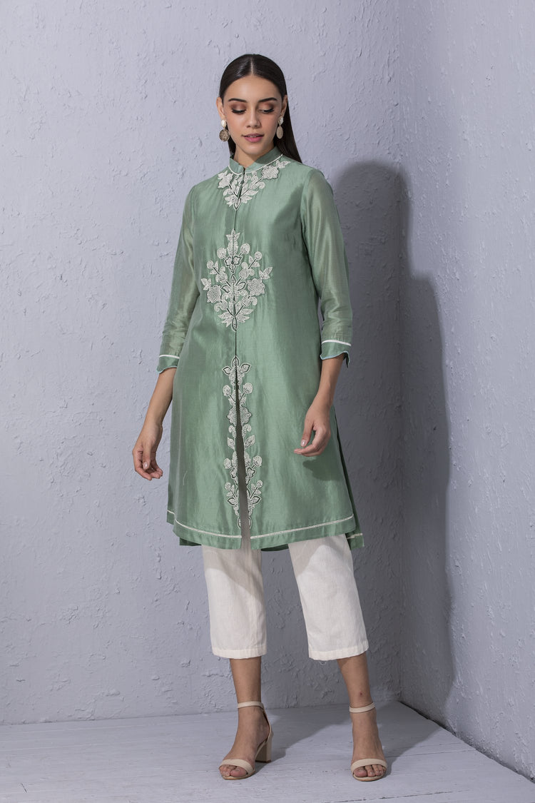 Moroccan Touch Sage Green Kurta Set