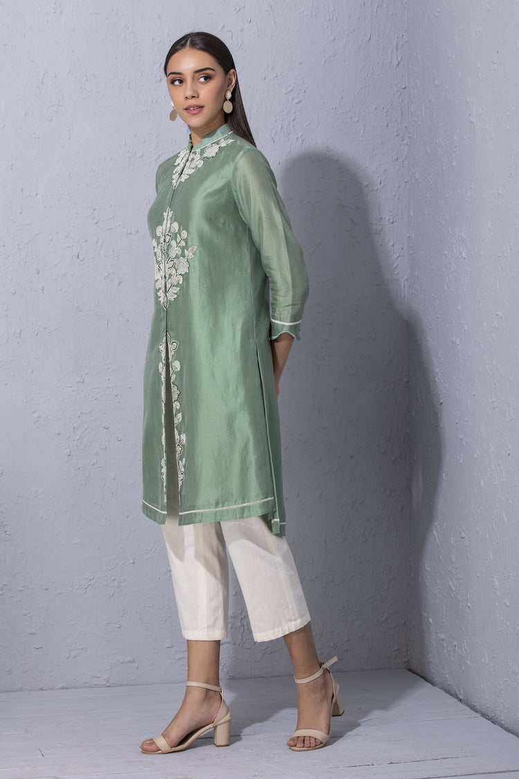 Moroccan Touch Sage Green Kurta Set