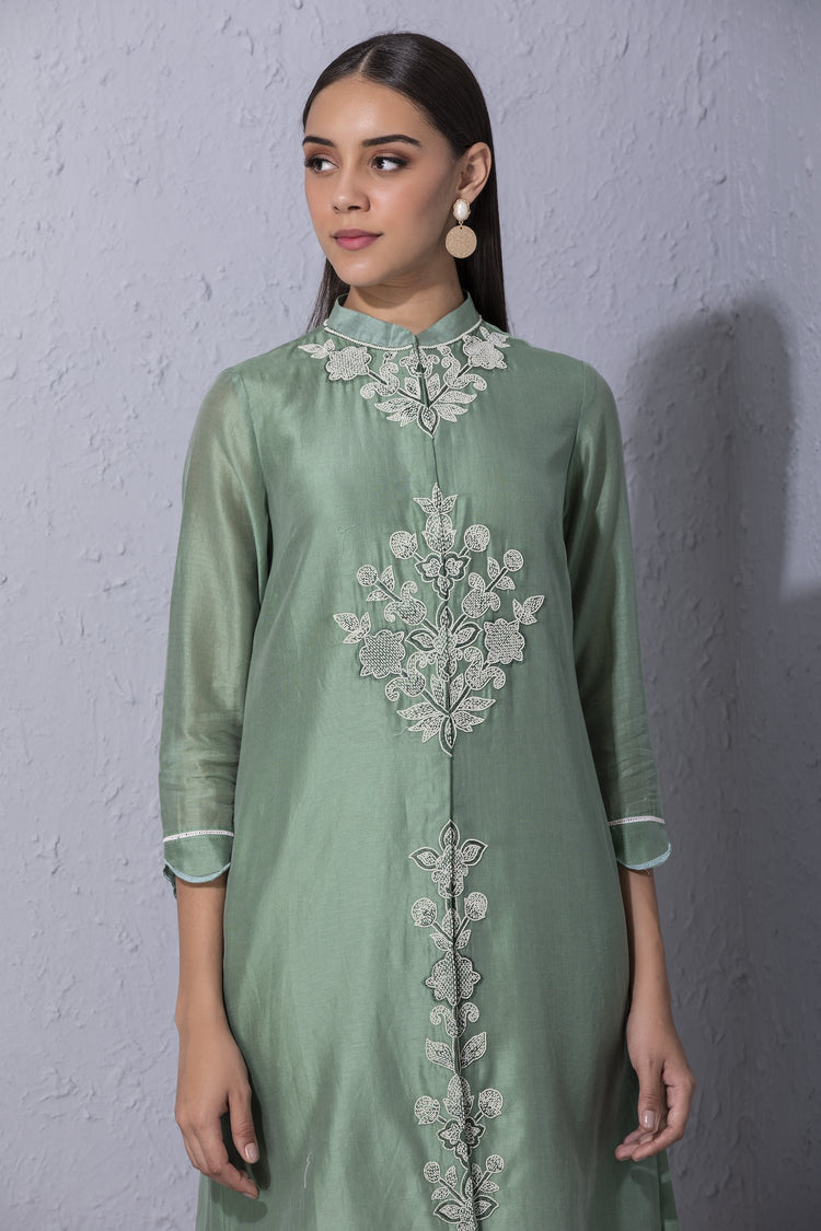 Moroccan Touch Sage Green Kurta Set