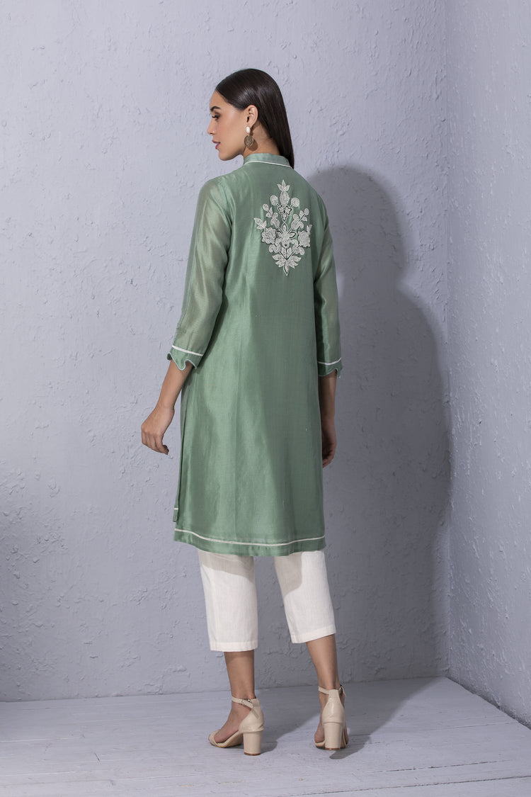 Moroccan Touch Sage Green Kurta Set