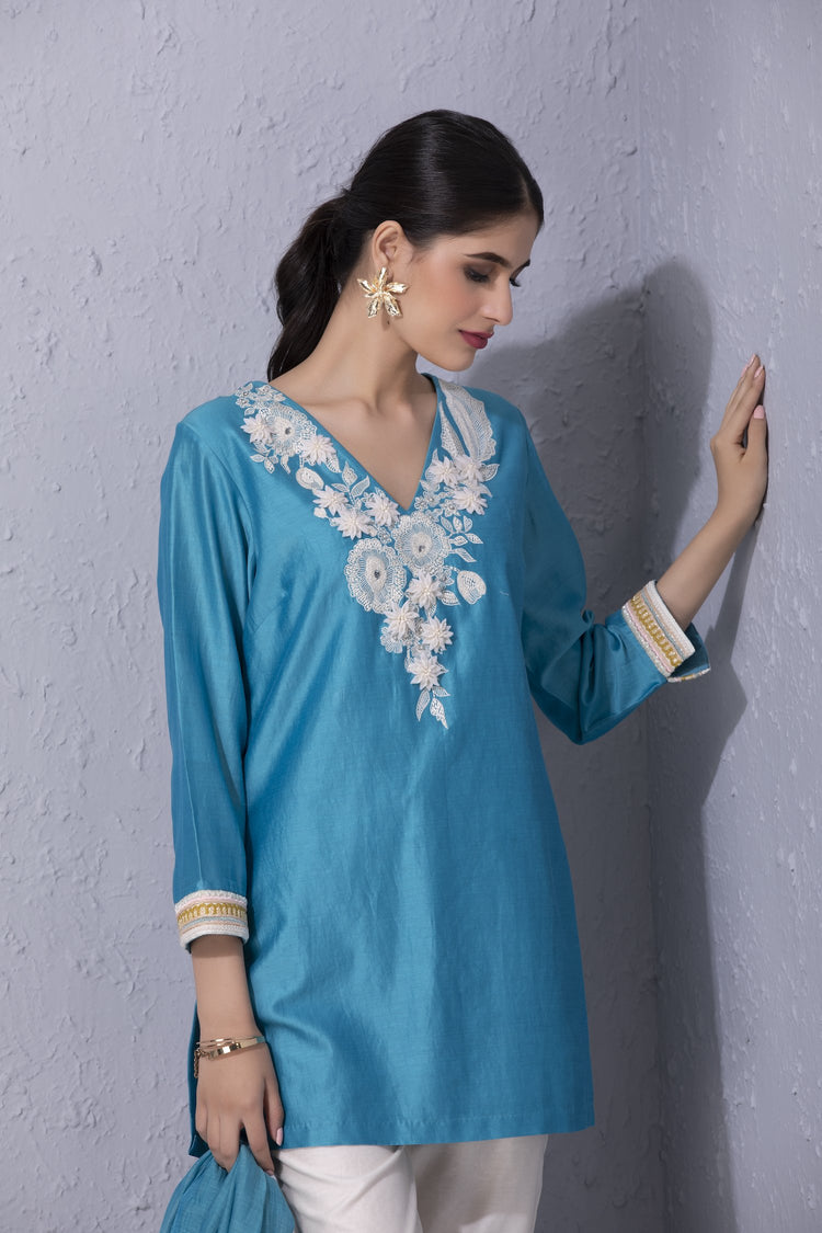 White Garden Kurta Set