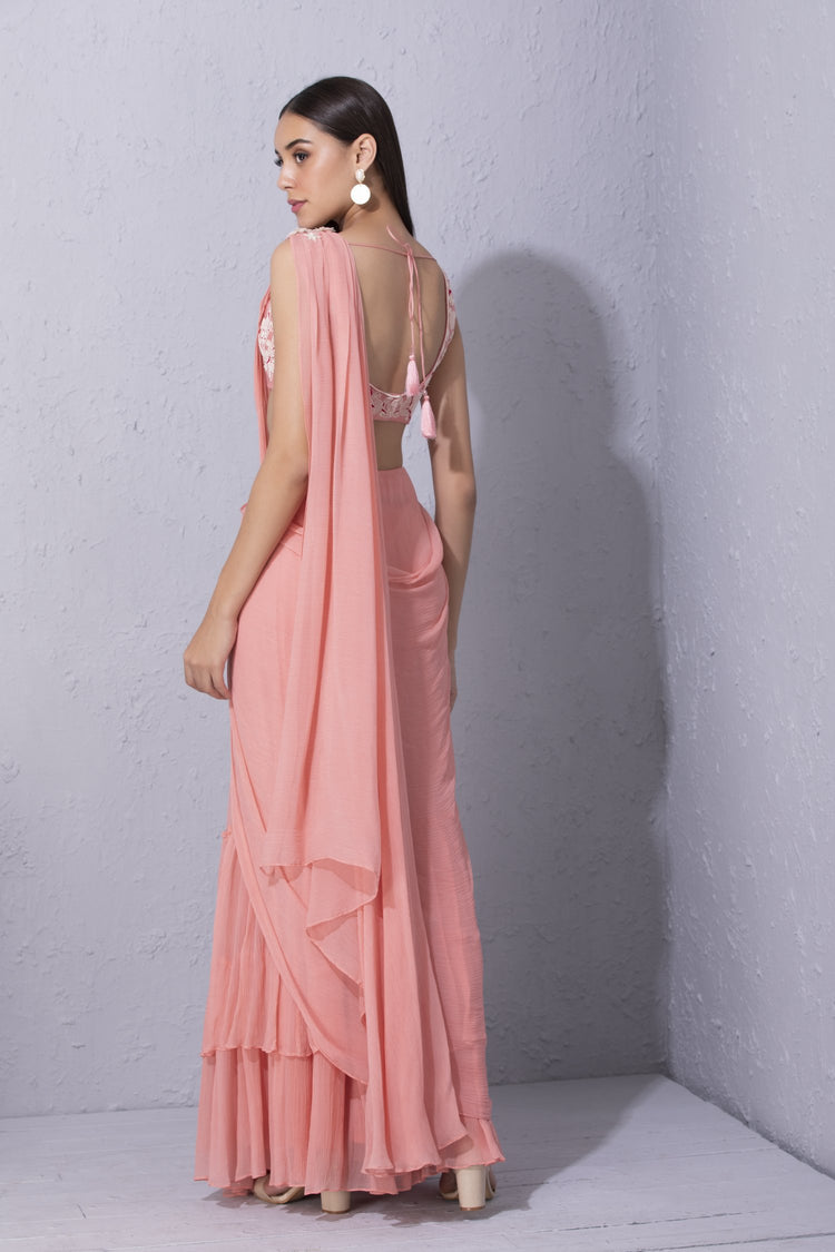 Moroccan Touch Pre-Stitched Saree