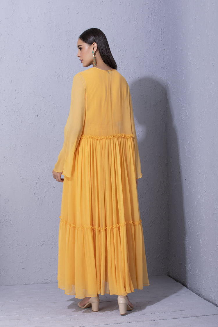 Light Orange Overlay & Jumpsuit Set