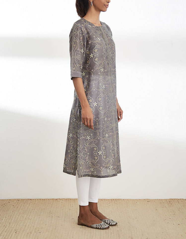 Grey Printed Tunic