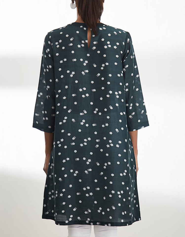 Green Box Pleat Tunic