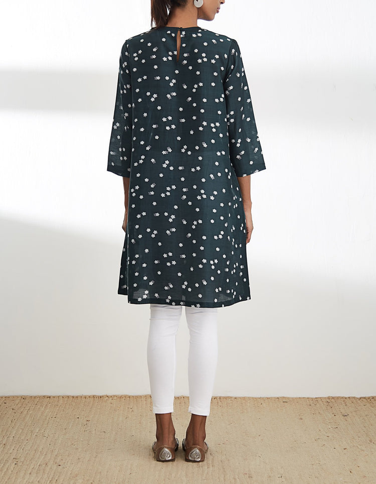 Green Box Pleat Tunic