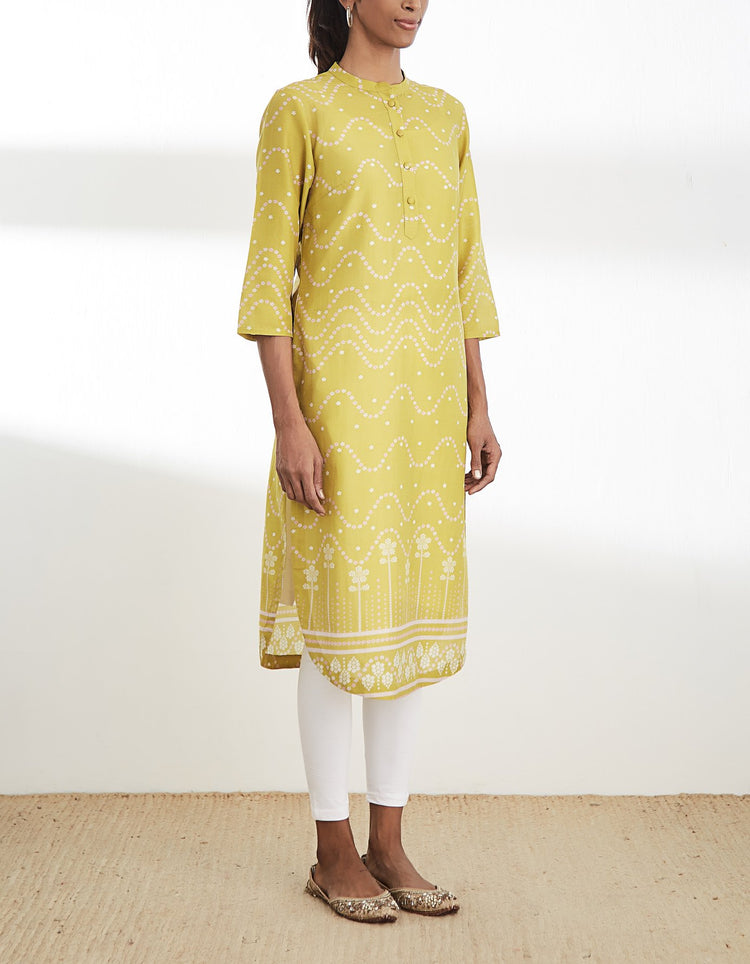 Mustard Printed Tunic