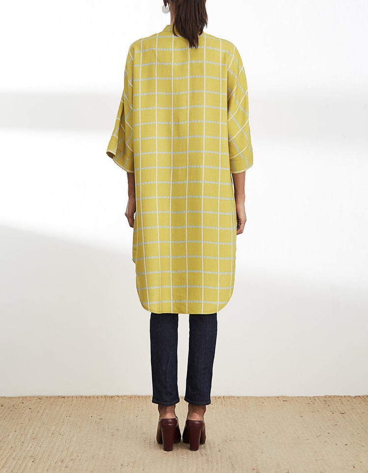 Mustard Printed High Low Tunic