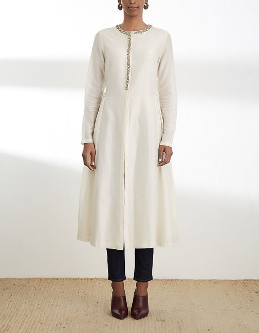 Ivory Jacket Kurta
