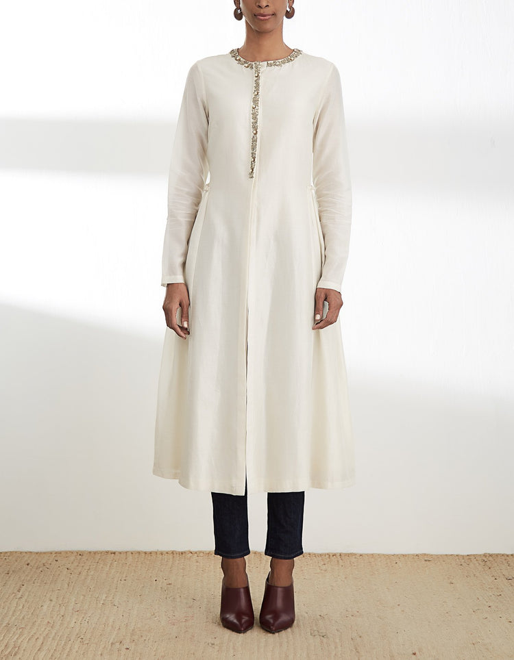 Ivory Jacket Kurta