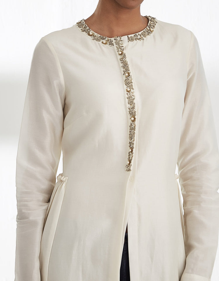 Ivory Jacket Kurta