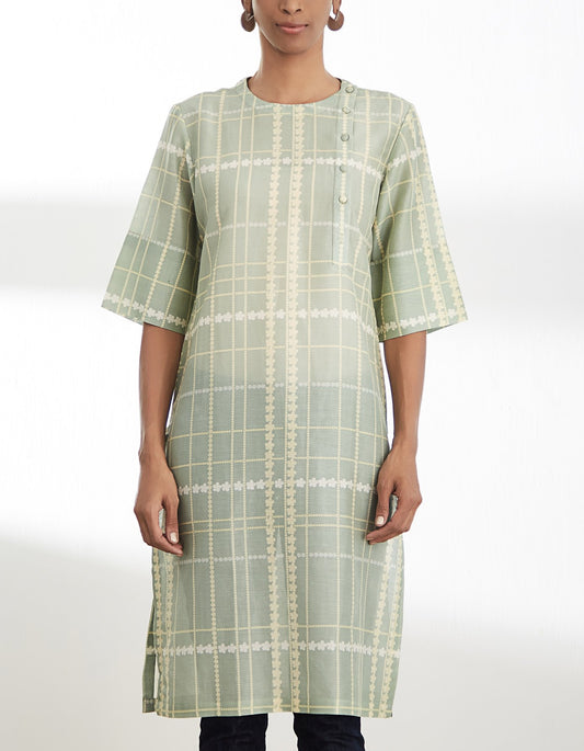 Sage Green Printed Tunic