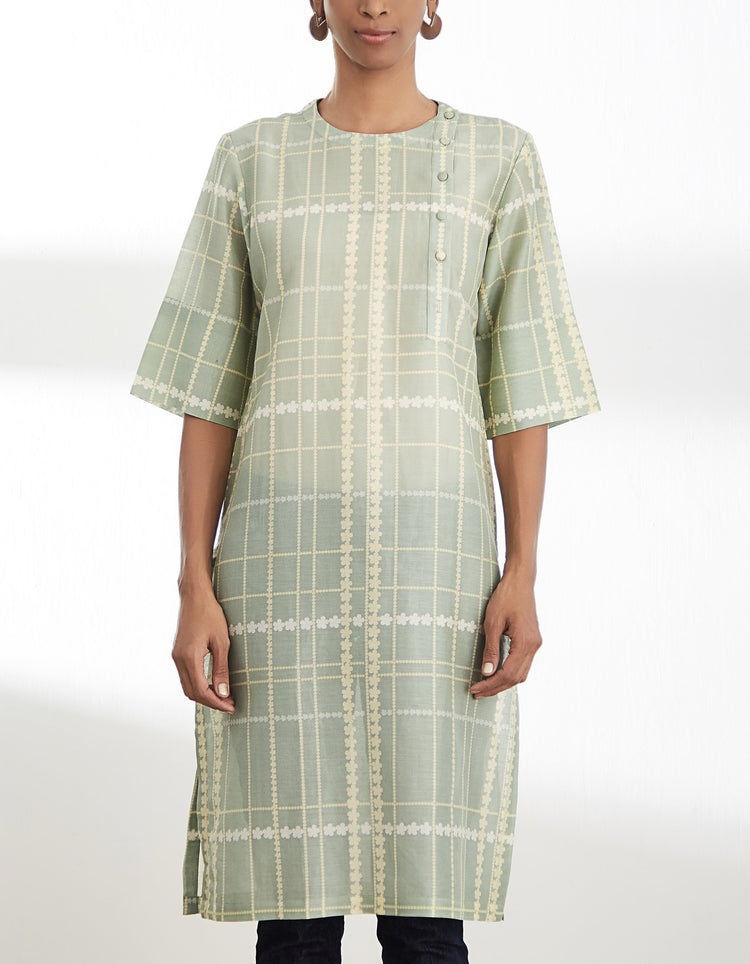 Sage Green Printed Tunic