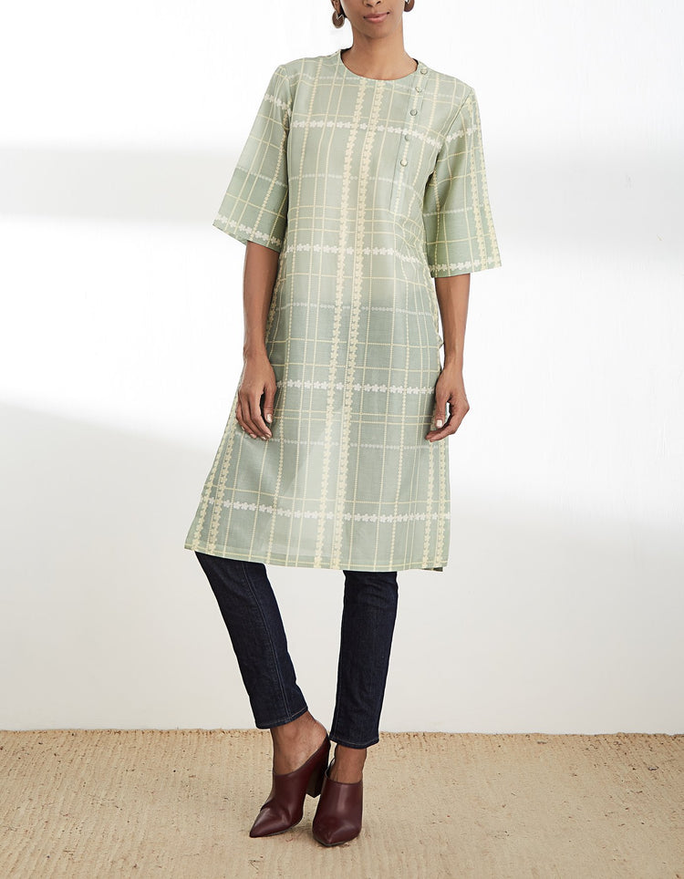 Sage Green Printed Tunic