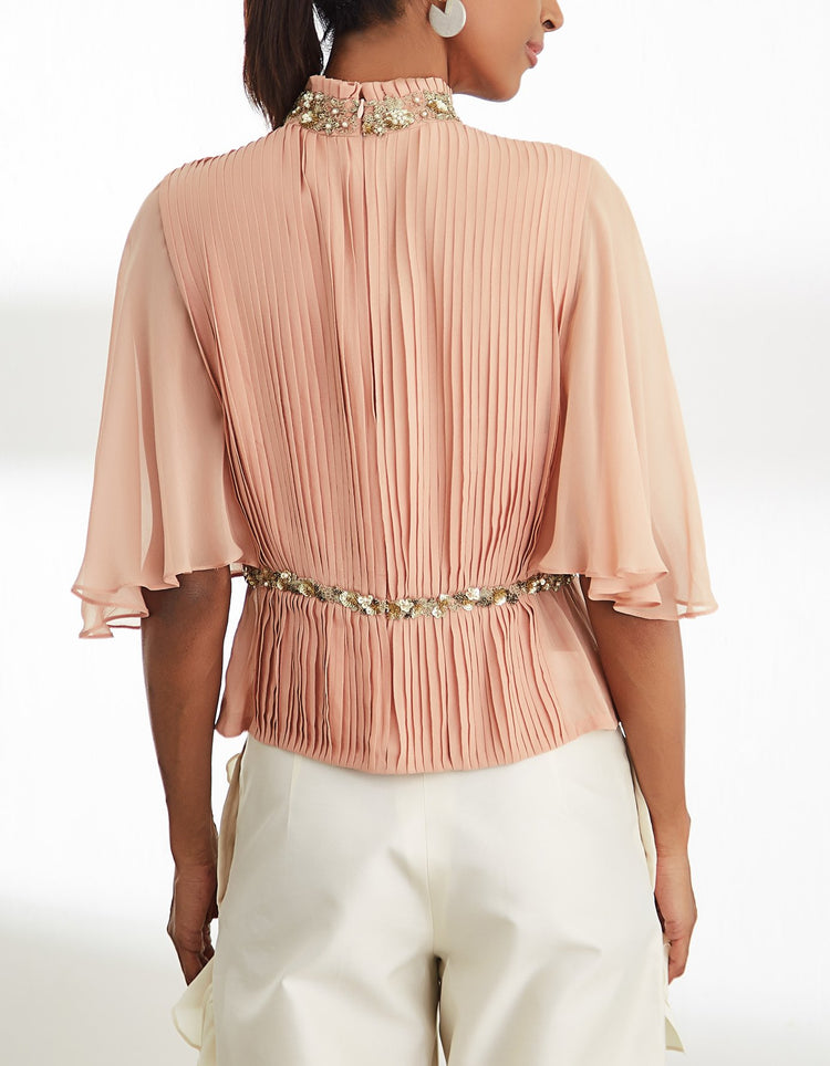 Pale Pink Gathered Top