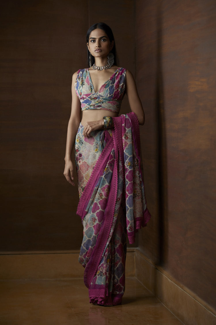 Moroccan Touch Printed Saree