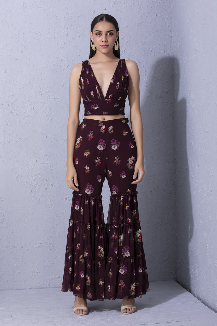 Signature Varun Bahl Printed Floral Overlay Set