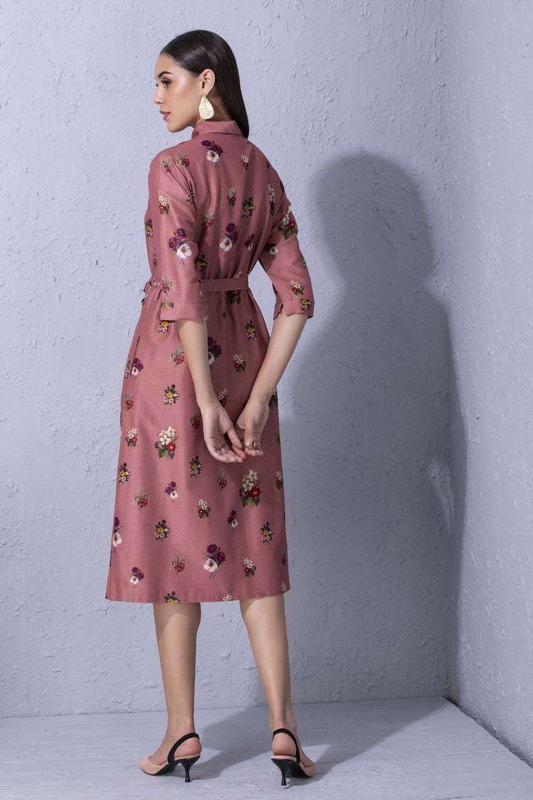 Signature Varun Bahl Floral Printed Shirt Dress