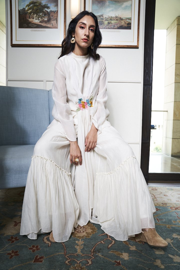 Ivory Jacket Top Garara