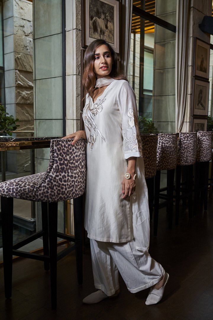 Ivory tunic with pant