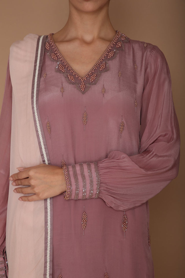 Kurta and Pant with Intricate Pearl Embelishments