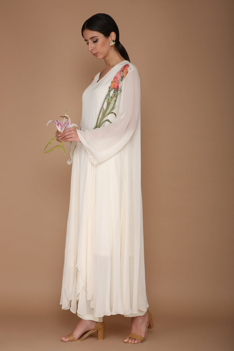 V Neck Kurta with Khada Pyjama