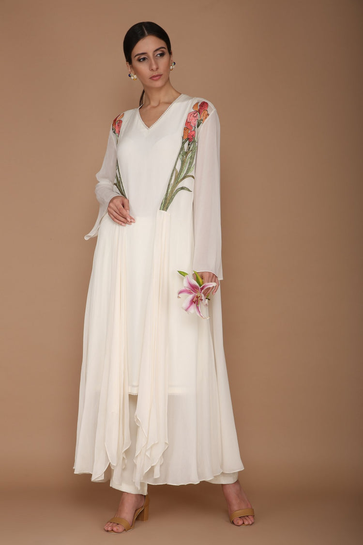 V Neck Kurta with Khada Pyjama
