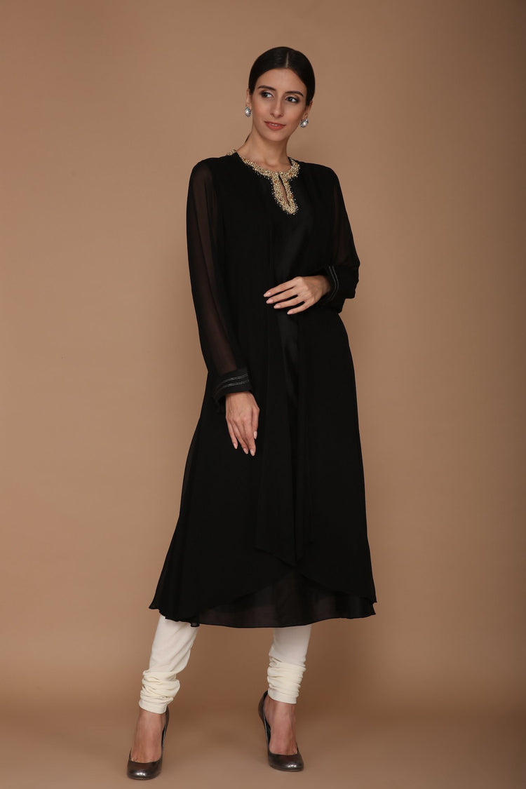 Black Kurta with Churidar