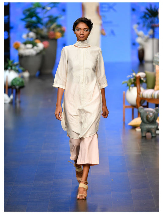 Ivory Aari and Applique Embroidered Tunic with Pants